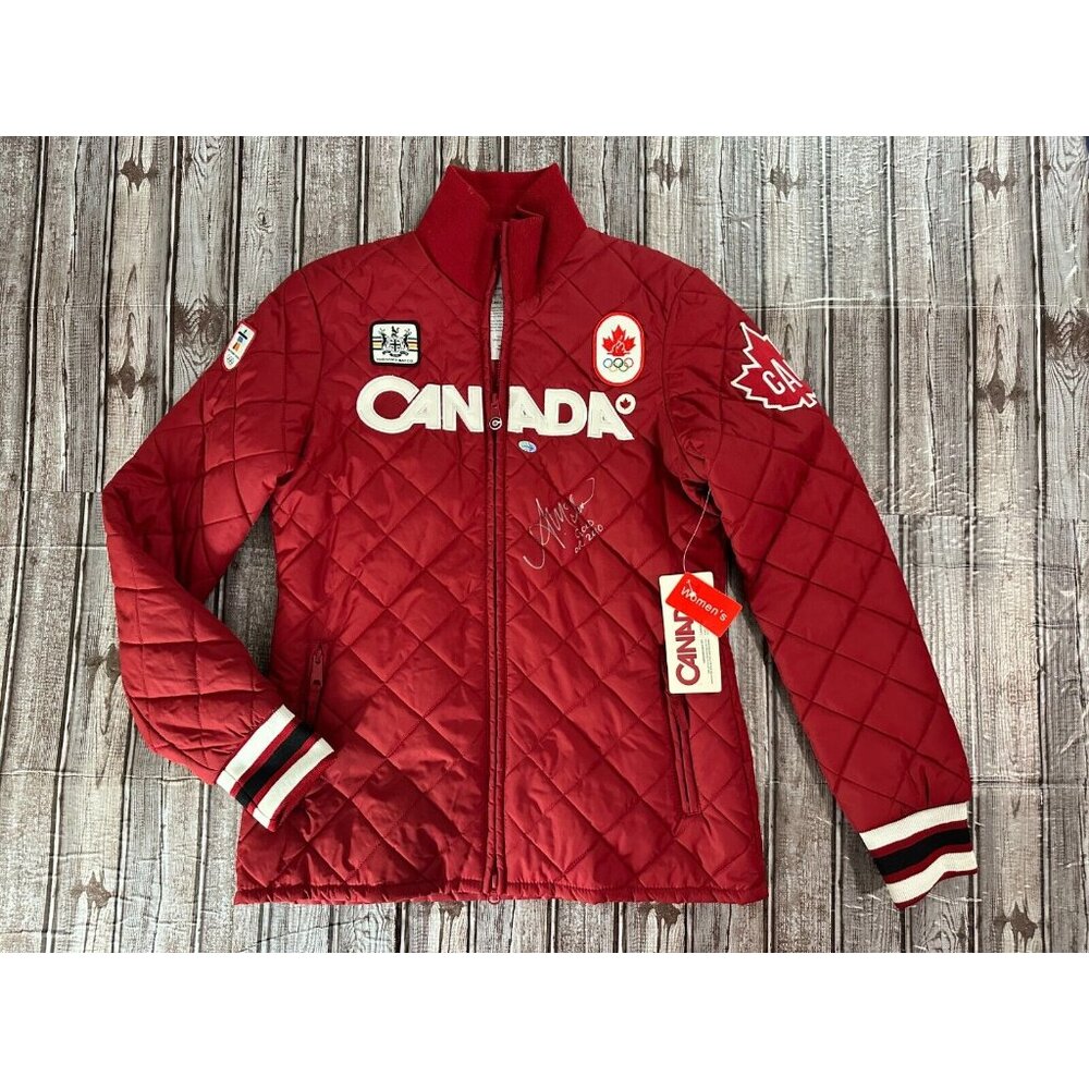 Hudson's Bay 2010 team Canada Olympic jacket S NWT Ashleigh Mclvor autographed